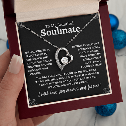 To My Beautiful Soulmate: Forever Love Necklace