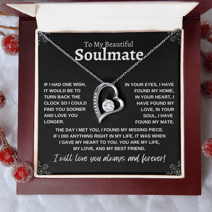 To My Beautiful Soulmate: Forever Love Necklace