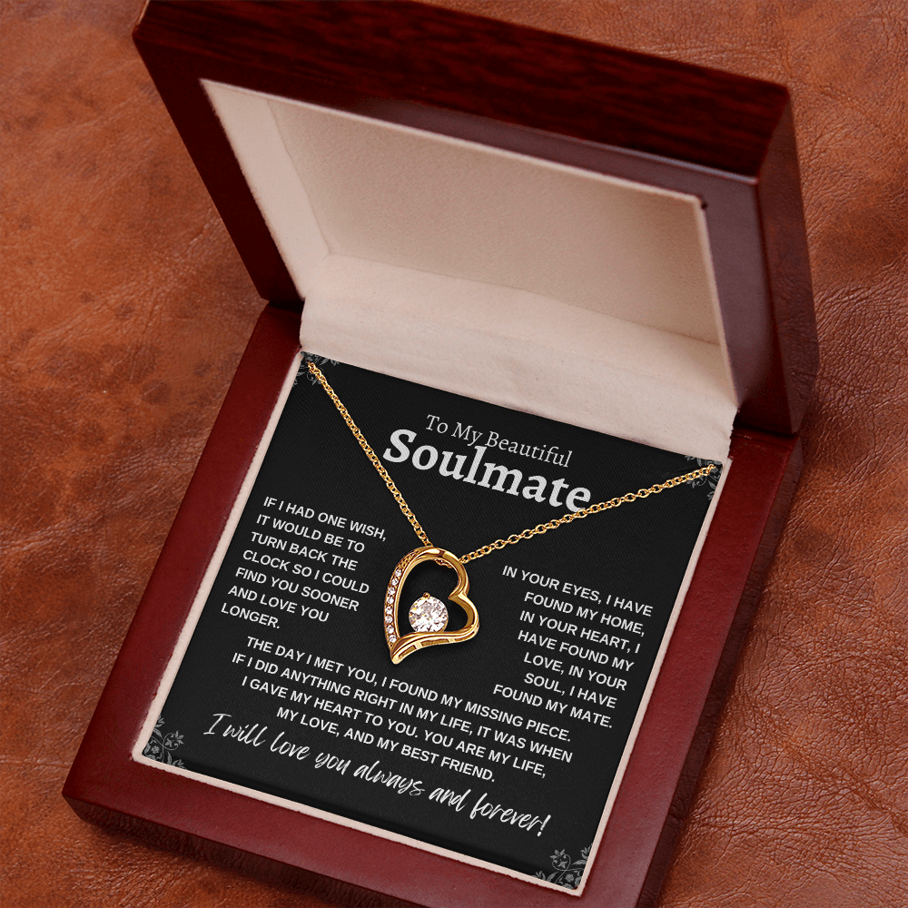 To My Beautiful Soulmate: Forever Love Necklace