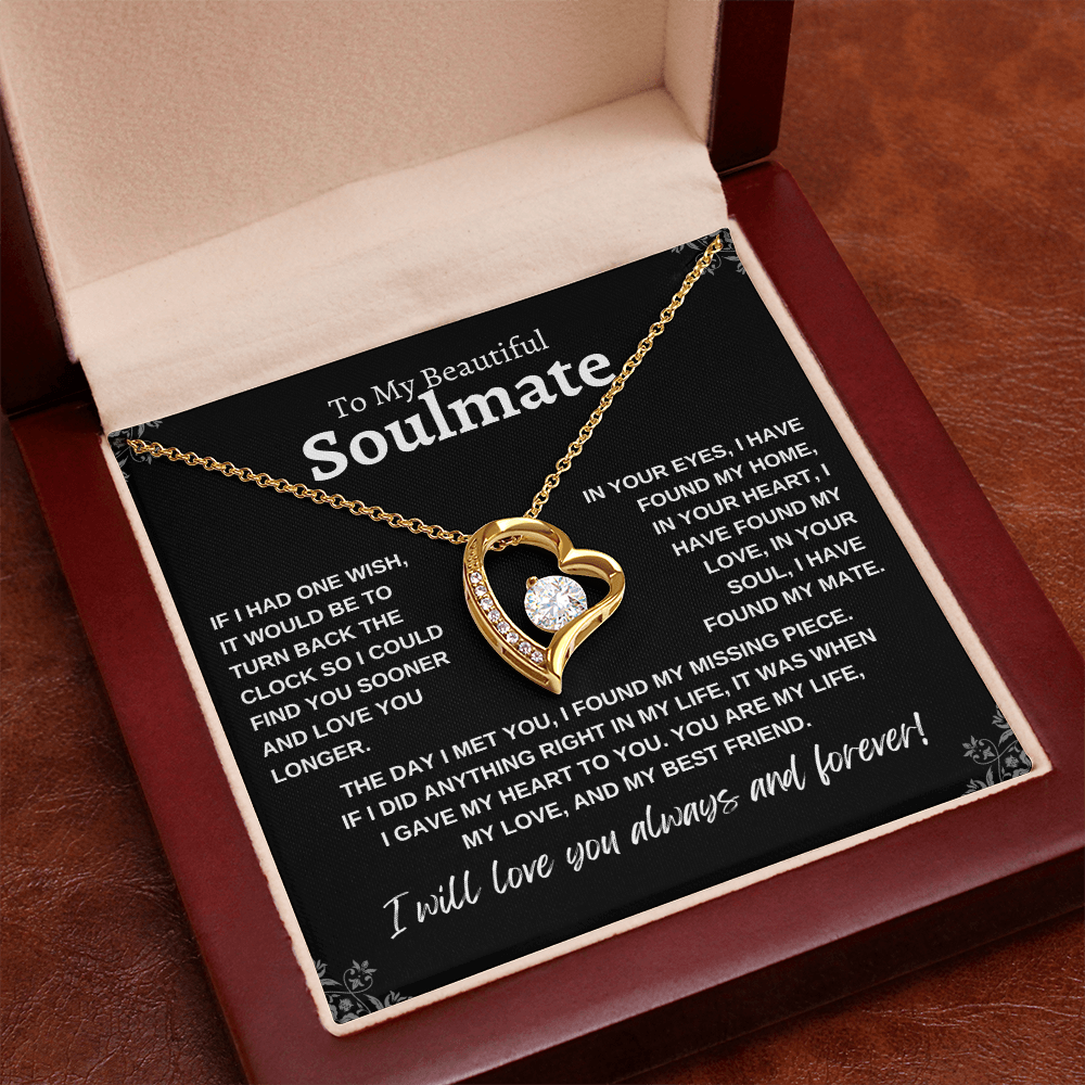 To My Beautiful Soulmate: Forever Love Necklace
