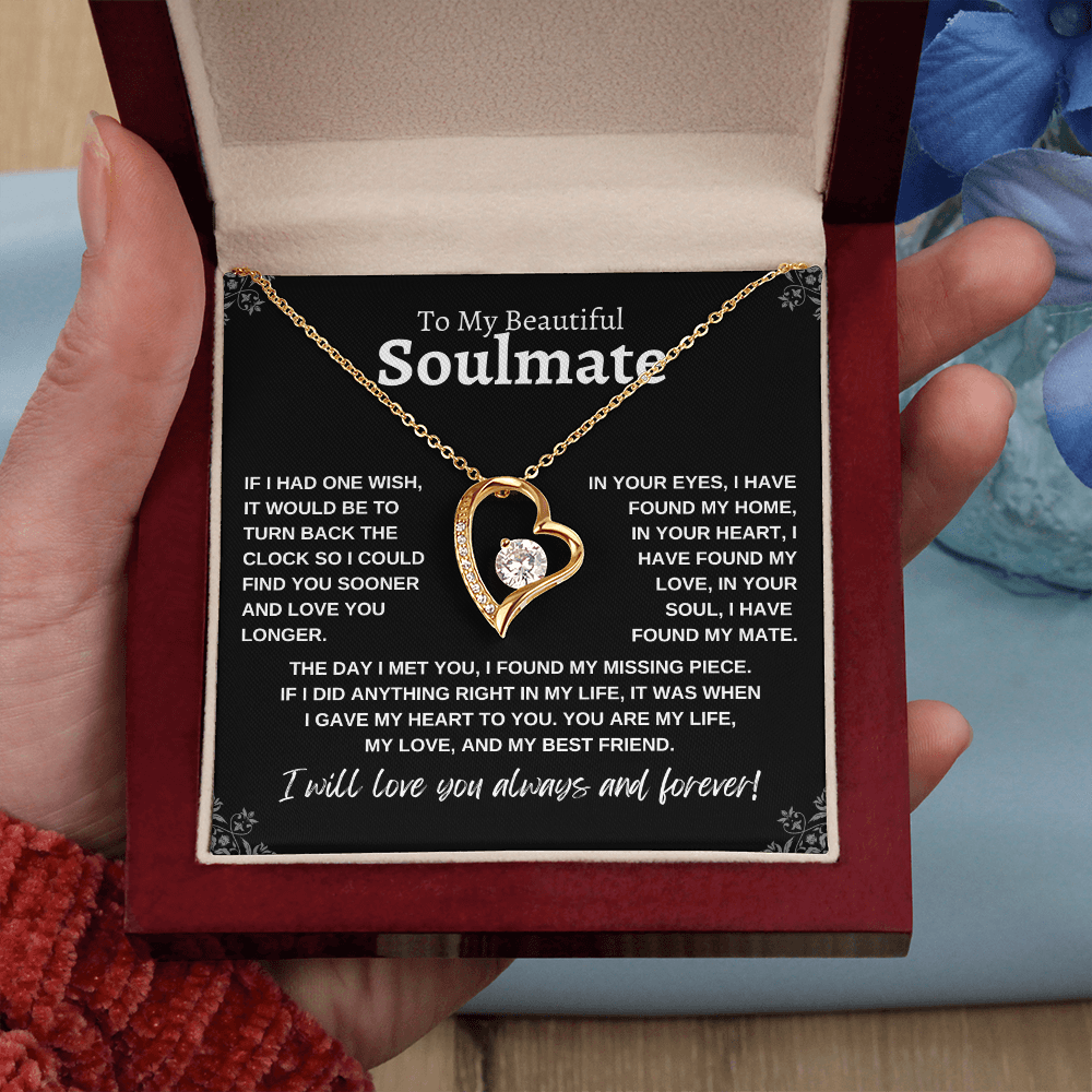 To My Beautiful Soulmate: Forever Love Necklace