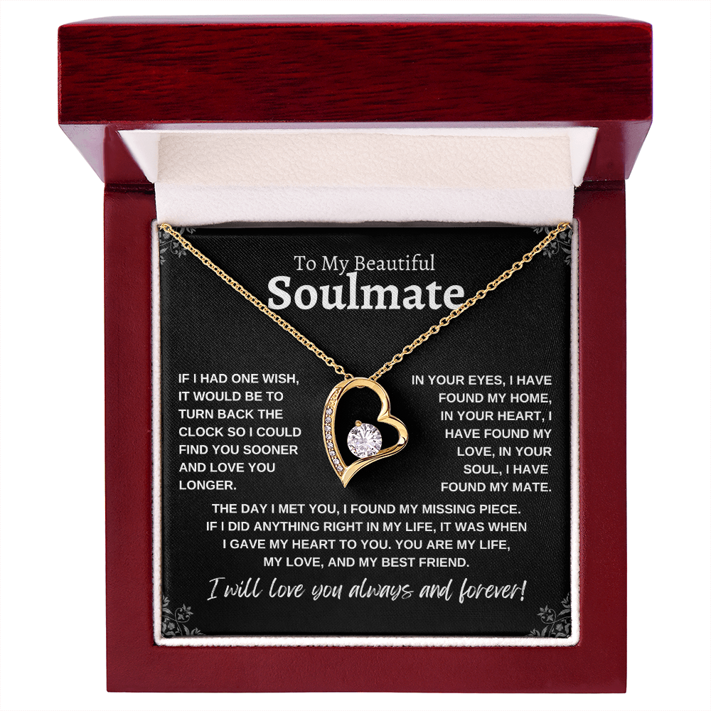 To My Beautiful Soulmate: Forever Love Necklace