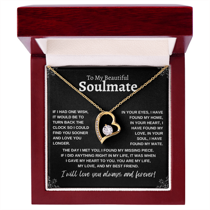 To My Beautiful Soulmate: Forever Love Necklace