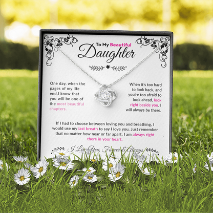 To My Beautiful Daughter | Love Knot Necklace