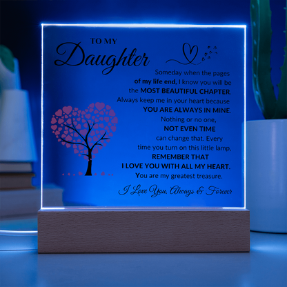 To My Daughter | Acrylic Square Plaque
