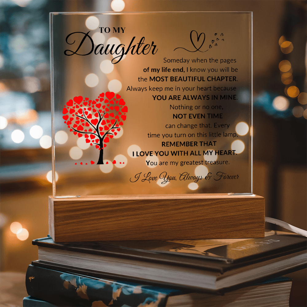 To My Daughter | Acrylic Square Plaque