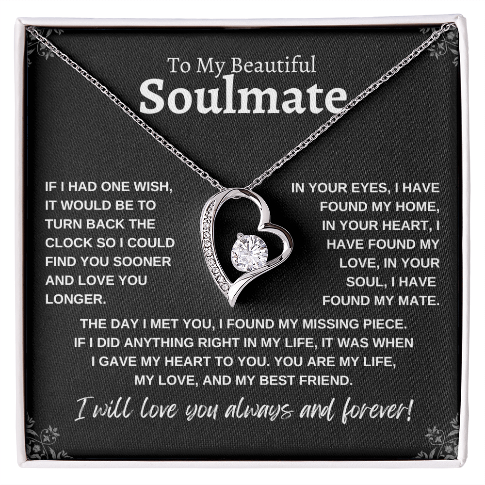 To My Beautiful Soulmate: Forever Love Necklace