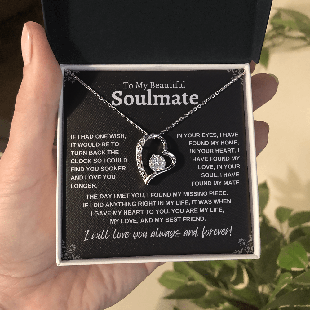 To My Beautiful Soulmate: Forever Love Necklace