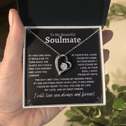 To My Beautiful Soulmate: Forever Love Necklace