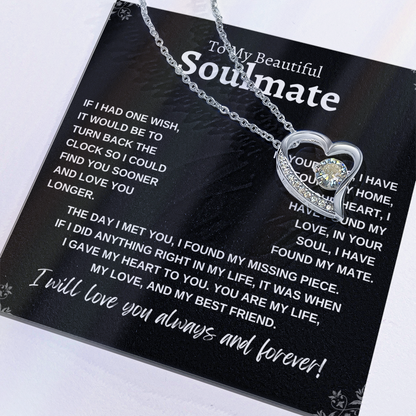 To My Beautiful Soulmate: Forever Love Necklace