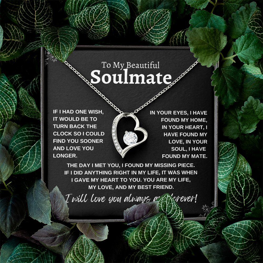 To My Beautiful Soulmate: Forever Love Necklace
