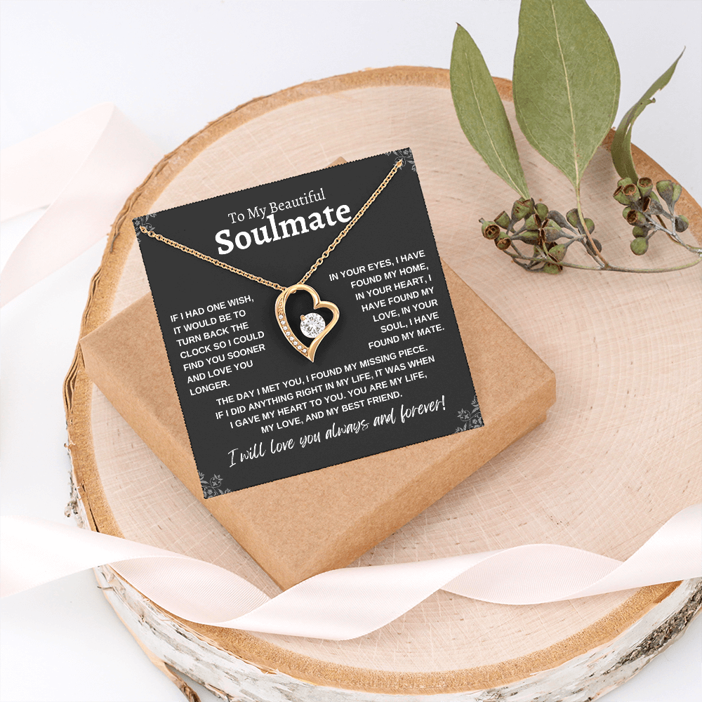 To My Beautiful Soulmate: Forever Love Necklace