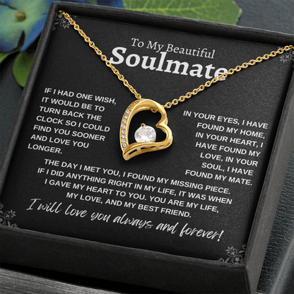 To My Beautiful Soulmate: Forever Love Necklace