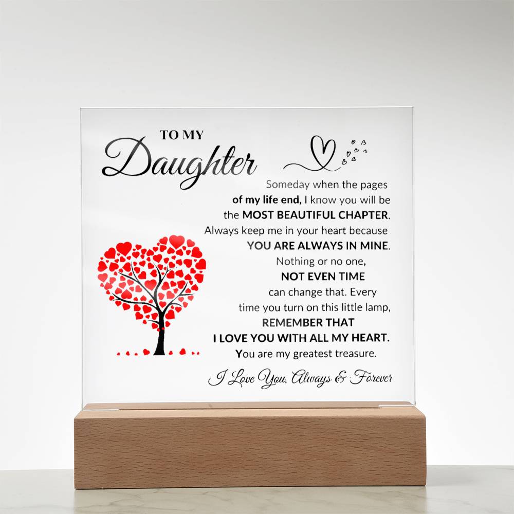 To My Daughter | Acrylic Square Plaque