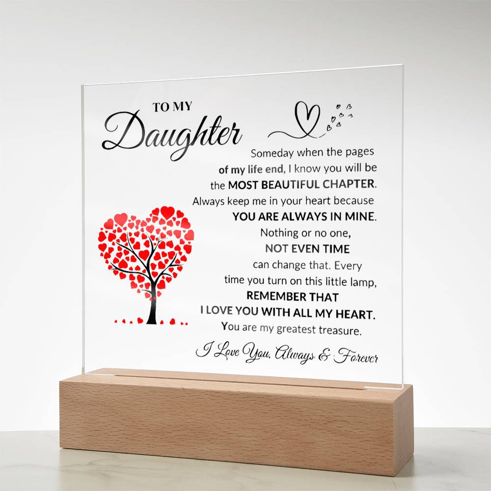 To My Daughter | Acrylic Square Plaque