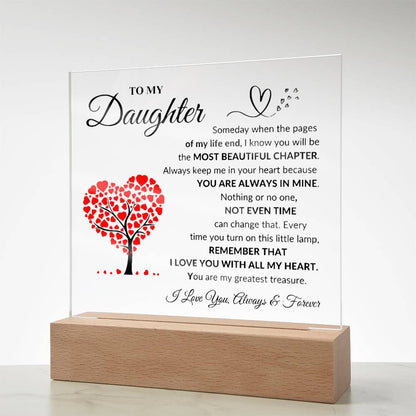 To My Daughter | Acrylic Square Plaque