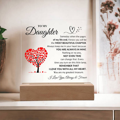 To My Daughter | Acrylic Square Plaque