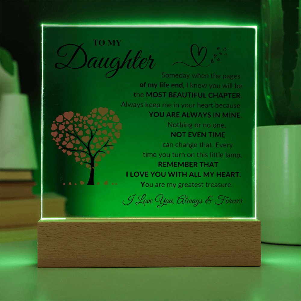 To My Daughter | Acrylic Square Plaque