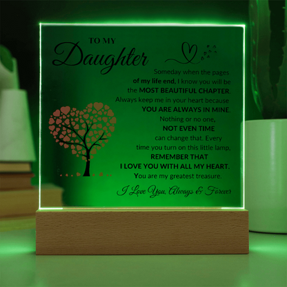 To My Daughter | Acrylic Square Plaque