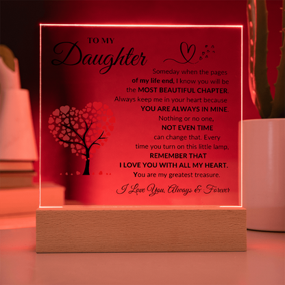 To My Daughter | Acrylic Square Plaque