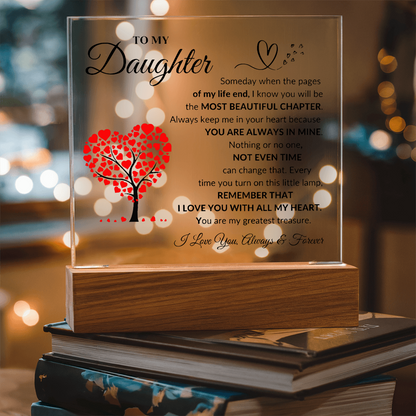 To My Daughter | Acrylic Square Plaque
