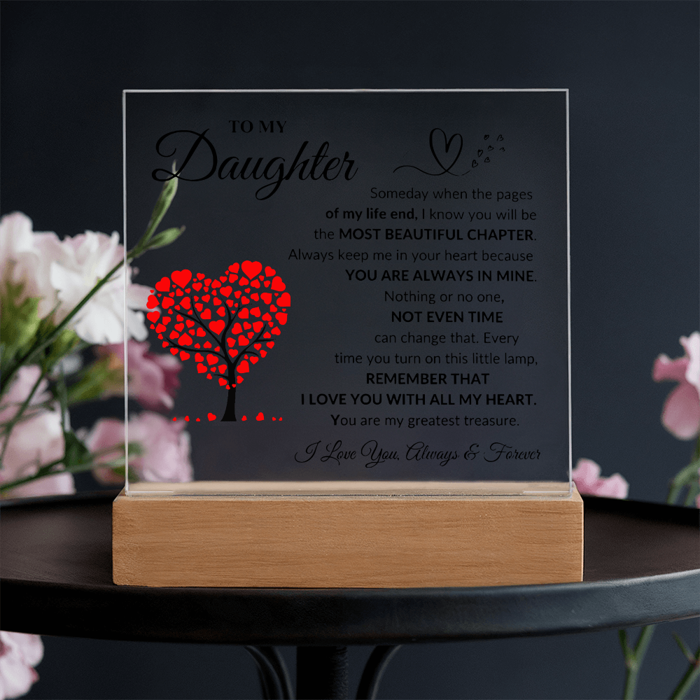 To My Daughter | Acrylic Square Plaque